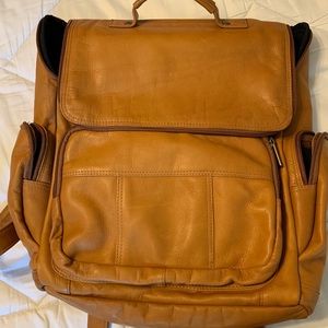 Tan leather laptop/backpack